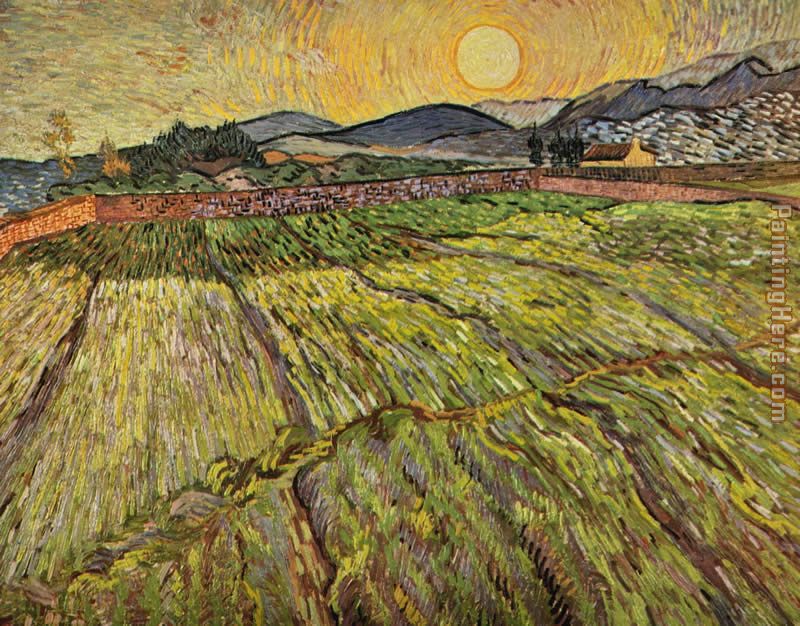 Vincent van Gogh Enclosed Field with Rising Sun